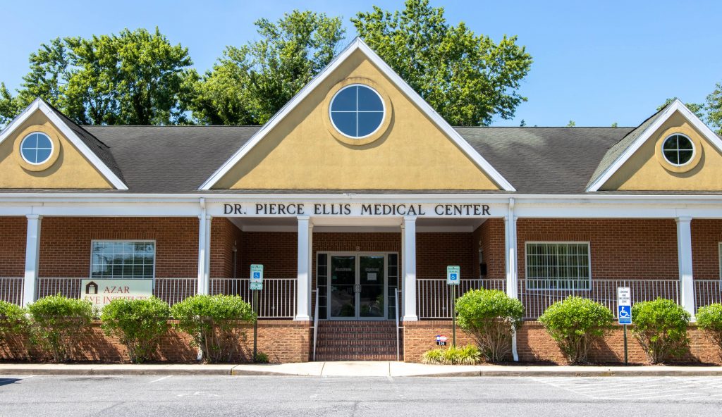 Brick and yellow office building in Laurel