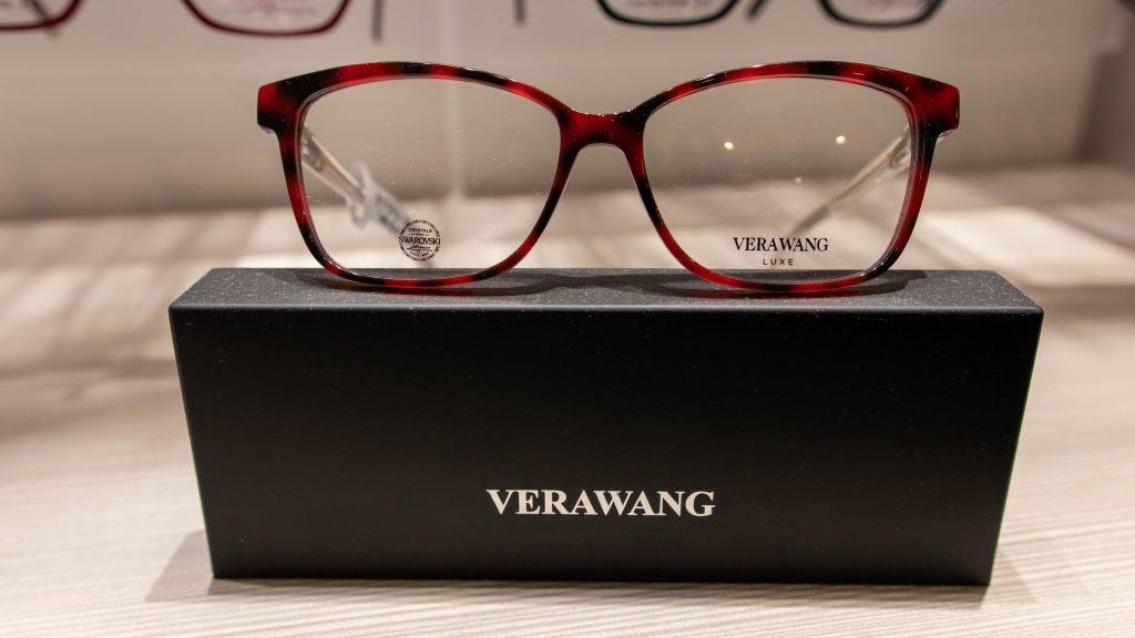 Red and black Vera Wang glasses